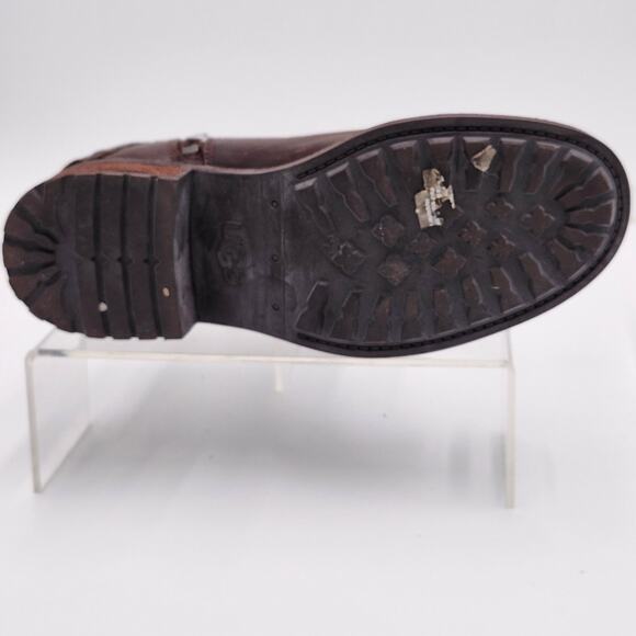 UGG Australia Orion Brown Leather Biker Moto  Boots Women 7.5 S0066 - Picture 11 of 11